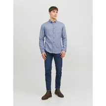 JACK & JONES Hemd - Blau,Weiß - M