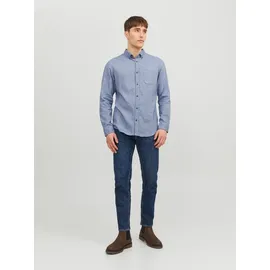 JACK & JONES Hemd - Blau,Weiß - M