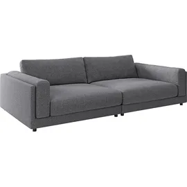 Candy Big-Sofa Leder 3-Sitzer Schwarz