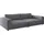 Candy Big-Sofa Leder 3-Sitzer Schwarz