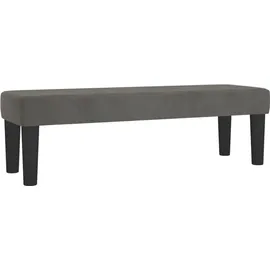 vidaXL Boxspringbett mit Matratze Dunkelgrau 140x200 cm Samt