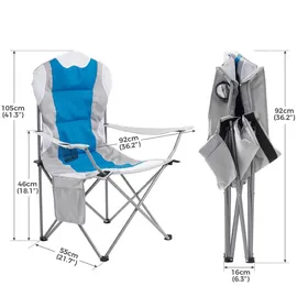 Mondeer Campingstuhl 2er Set Blau