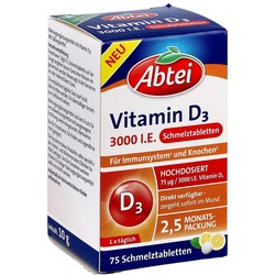 Abtei Vitamin D3 3000 I.E. Schmelztabletten
