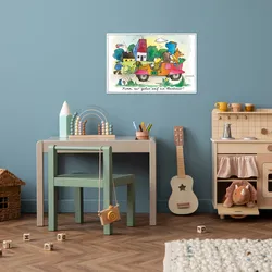 LuckyLinde Wanddekoobjekt »Der kleine Tiger und der kleine Bär - Abenteuer«, (1 St.), Exklusive JANOSCH Kindermotive, Stahlschild LuckyLinde bunt