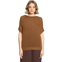 Betty Barclay Lochstrick-Pullover mit Wasserfallausschnitt Braun 44