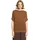 Betty Barclay Lochstrick-Pullover mit Wasserfallausschnitt Braun 44