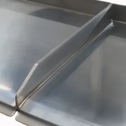 MBH - MAQUINARIA BAR HOSTELERÍA MBH - Gasgrill Bratplatte 600x400+600x400 mm Hardchrome für die Gastronomie. Fry Top zwei Zonen für Küche für Bar und Restaurant.