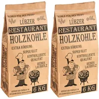Favorit Grill-Holzkohle 12 kg (aus Laubholz, Grillkohle in Restaurant-Qualität),