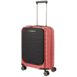 Travelite MOOBY S + Vortasche Rot, rot, XS (Handgepäck mit 23cm Tiefe) mit Vordertasche
