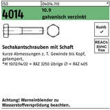 Bufab Sechskantschraube ISO 4014 Schaft M8x 50 10.9 galv.verz. 200 Stück