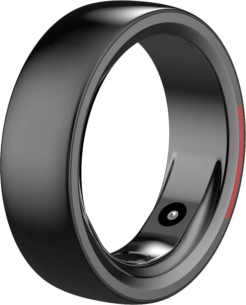 Newgen Medicals Smart-Ring-Fitness-Tracker: Fitness- & Schlaftracker-Ring mit Herzfrequenz- & SpO2-Anzeige, Gr. 63 (Herrenringe, Fitnesstracker Ring, Armbanduhren)