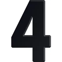 Kirsten Ziffer selbstklebend, Type 4, Höhe 30 mm, Aluminium schwarz eloxiert