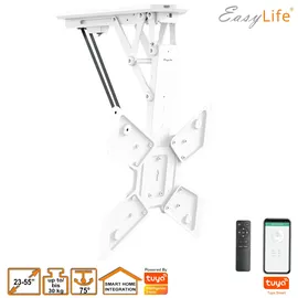 Easy Life EasyLife - TV Deckenhalter Smart Home elektrisch schwenkbar 23 bis 55 Zoll, VESA 400x400 Weiß