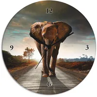 ARTland Ein Elefant läuft auf der Straße 30,0 cm 30 braun