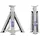 Alca alca® Unterstellbock 3t klappbar I Auto Stützbock Set (2 Stück), faltbar, 3-fach höhenverstellbar mit Sicherheitsstift, Gewicht 2,0kg je Bock, Höhe 290–405 mm, aus Stahl, Silber-grau