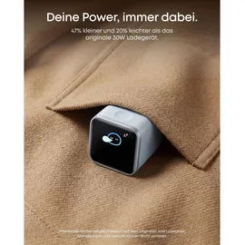 Anker Nano Ladegerät (45W, Smart Display) ActiveShield 5.0, GaN, Polarweiss