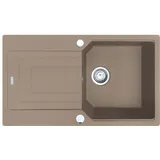Franke Spüle URBAN UBG 611-86 CASHMERE mit Excenterbedienung Drehknopf Edelstahl / Ausschnittmaß 840 x 480 mm R15 / Granitspüle