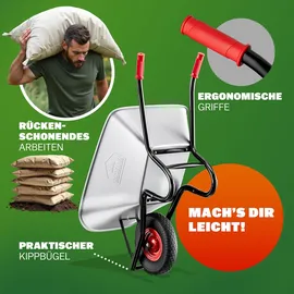 Gardebruk Schubkarre 250kg mit Stahlfelge