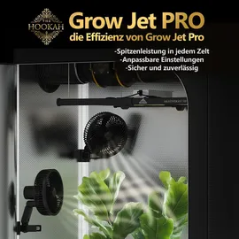 The Hookah GROW JET PRO EC-Motor 8W Clip Ventilator Schwenkfunktion 10xOszillierend Growzelt Growbox 10-Geschwindigkeitsstufen Zelt leise 31dB belüftung Fan