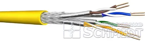 Draka UCFUTURE COMPACT22, Datenkabel Cat.8.2, S/FTP (2000 MHz), 4x2xAWG22, gelb, Meterware