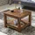 FineBuy Couchtisch Sheesham Braun 60 x 60 cm