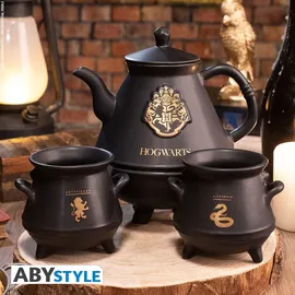 ABYstyle Harry Potter Teekanne mit Hogwarts-Kessel-Set