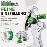Trutzholm HVLP Lackierpistole mit 3 Edelstahldüsen 1,4mm 1,7mm 2,0mm 600ml Becher