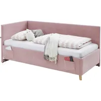 Meise Möbel meise.möbel Polsterbett Cool mit Lattenrost Cord Rosa Rose 120 x 200 cm