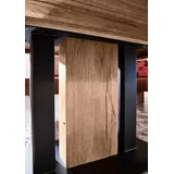 Esstisch K+W KOMFORT & WOHNEN "Floyd", braun (balkeneiche natur 437, schwarz struktur, balkeneiche natur), B:160cm H:75cm T:90cm, Tische, Esstisch, Massivholz, gerissene Balkeneiche, in 2 Breiten
