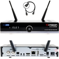 OCTAGON SF8008 UHD 4K Supreme Twin Sat Receiver + 2TB Festplatte INTERN, 2X DVB-S2X Tuner, E2 Linux & Define OS, mit Aufnahmefunktion, M.2 M Key, Gigabit LAN, Kartenleser, Sat to IP, WiFi WLAN