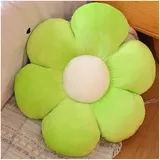 LANFIRE Kissen mit Blumen Bodenkissen Sitzkissen im Innenhof Dekokissen aus Plüsch Sitzkissen (30CM, Grün)