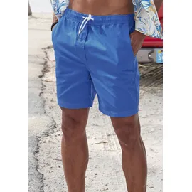 John Devin Shorts JOHN DEVIN "- Bermuda in sommerlichen Farben", Herren, Gr. S, N-Gr, blau, Web, Obermaterial: 97% Baumwolle, 3% Elasthan, unifarben, regular fit kurz, Hosen Shorts, kurze Schlupfhose aus elastischer, gewebter Baumwollqualität