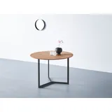 Andas Esstisch, Tischplatte aus massiver Eiche, FSC®- Massivholz, Gestell aus Metall
