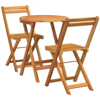 VidaXL 3-tlg. Bistro-Set Klappbar Massivholz Akazie