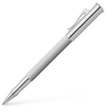 Graf von Faber-Castell 146514 - Tintenroller Guilloche Rhodiniert, Silber, Rollerball Pen, 1 Stück