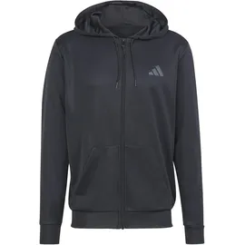 adidas Train Essentials Seasonal Kapuzenjacke Herren Schwarz S