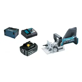 Makita DPJ 180 RT1J Akku Nutfräse 18 V 100 mm + 1x Akku 5,0 Ah + Ladegerät + Makpac