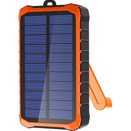 4smarts Solar Powerbank Prepper 12000mAh schwarz/orange (456633)