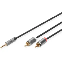 DIGITUS Audio Adapterkabel, 3.5mm Klinke auf Cinch