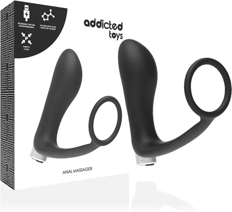 ADDICTED TOYS - PROSTATISCHER VIBRATOR WIEDERAUFLADBAR. MODELL 1 - SCHWARZ