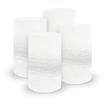 itenga 6X Windlicht Tischlicht aus Folie I Linien I 10,0 x 21,0 cm I ideal als Tischdeko für Jede Feierlichkeit I geeignet für Teelichter oder LED-Kerzen (Grau)
