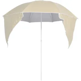 vidaXL Strandschirm Ø 215 cm Sandfarbe