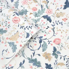 Laura Ashley Vliestapete LAURA ASHLEY "LITTON", blau, H:10m L:10m, Vlies, Tapeten, Design Tapeten