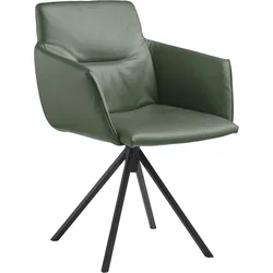 Polsterstuhl MUSTERRING "JustB SP500", grün, drehbar, Stühle, mit Armlehne, wahlweise mit Drehfunktion, Stativgestell in schwarz