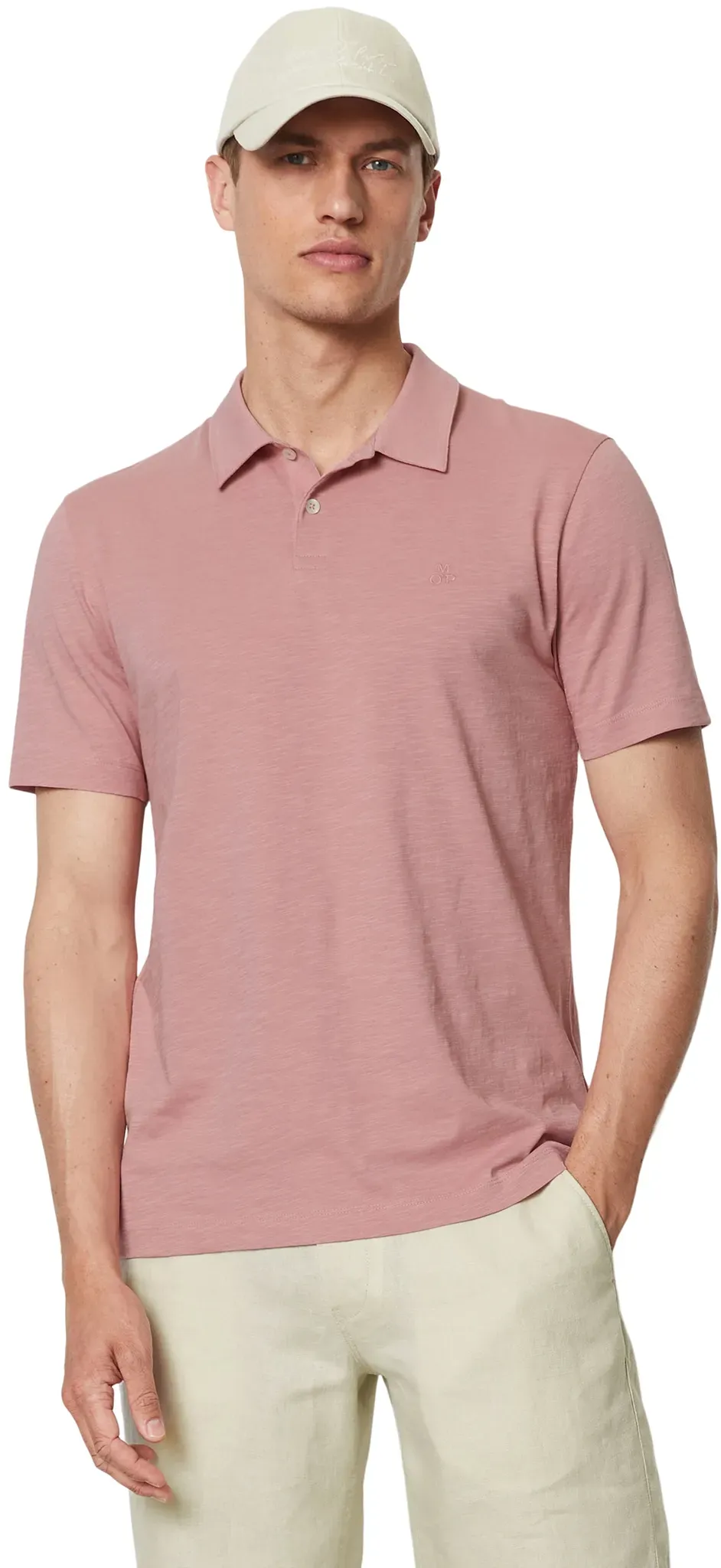 Marc O'Polo Poloshirt, mit lebendiger, bewegter Oberfläche Marc O'Polo strawberry mauve XXL