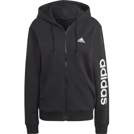 adidas Essentials Linear French Terry Kapuzenjacke Black / White M