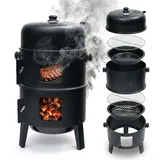 Smoker Räucherofen Smokerfass Holzkohlegrill Smokertonne BBQ Tonne Grillfass