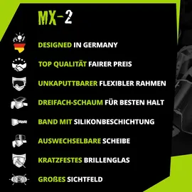Broken Head Crossbrille MX-2 Goggle Schwarz-Grün