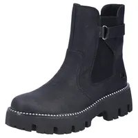 Rieker Chelseaboots, Schlupfboots, Stiefelette, Plateau, mit Innenreißverschluss Gr. 41, schwarz , 69374943-41