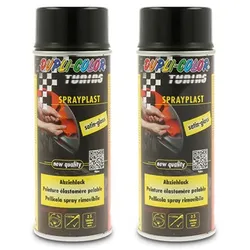 Dupli Color 2x 400ml Sprayplast schwarz Seidenglanz [Hersteller-Nr. 388040]